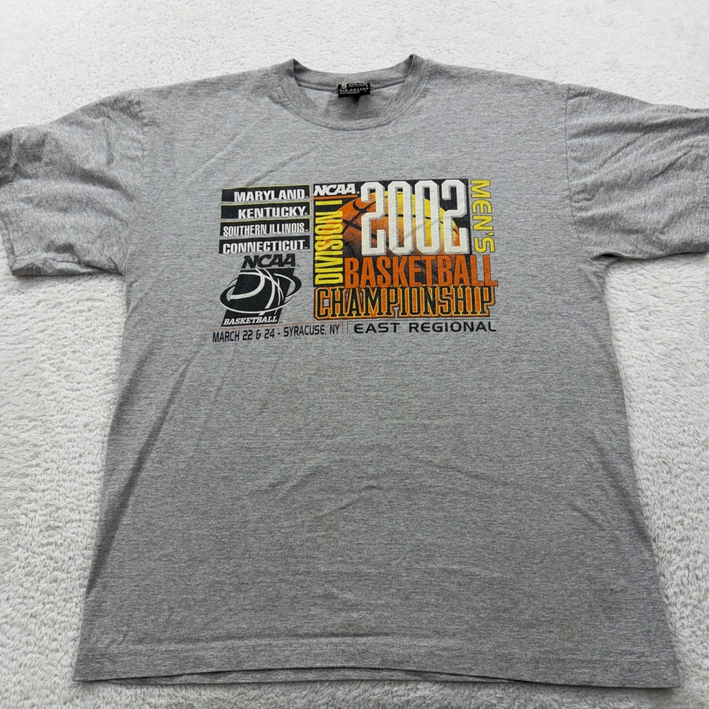 2002 NCAA Men's Basketball Championship East Regional Syracuse NY T-Shirt Large